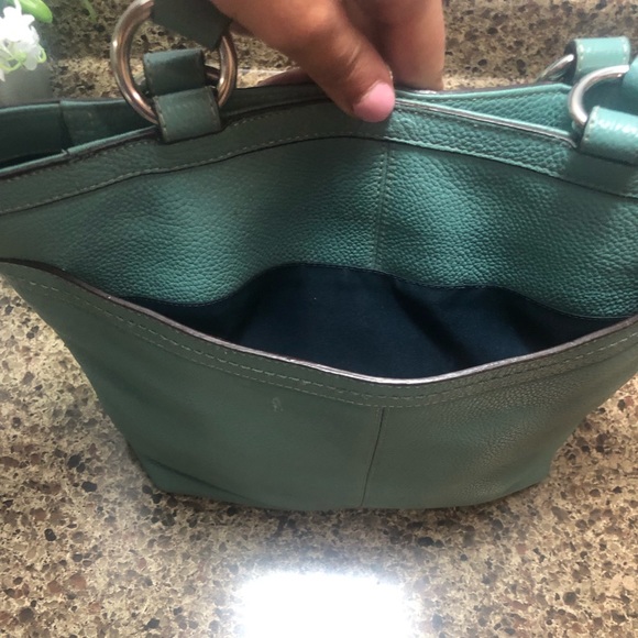 Coach Teal Purse Shoulderbag - Picture 6 of 8
